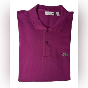 Men’s Magenta Lacoste Polo - Size 8 / Size 3XL